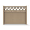 GreatBackyardz Fence Panels Default Title Greatbackyardz 6 ft. x 8 ft. Tan Vinyl Privacy with Lattice Fence Panel Kit