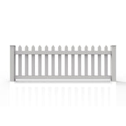 GreatBackyardz Fence Panels Greatbackyardz 3 ft. x 8 ft. White Vinyl Traditional Spade Picket Fence Panel Kit