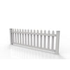 GreatBackyardz Fence Panels Greatbackyardz 3 ft. x 8 ft. White Vinyl Traditional Spade Picket Fence Panel Kit