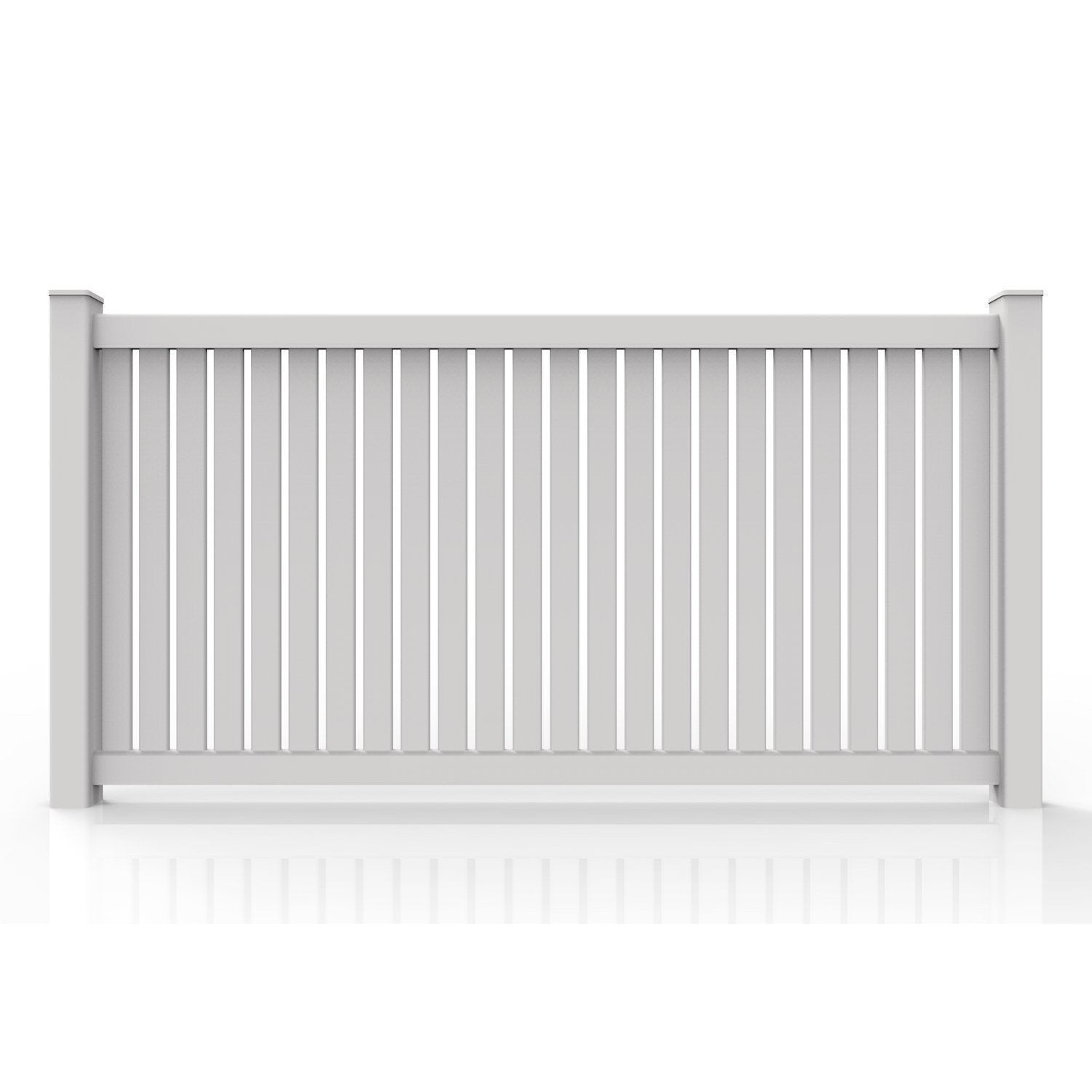 GreatBackyardz Fence Panels Greatbackyardz 4 ft. x 8 ft. White Vinyl Semi Privacy Fence Panel Kit