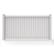 GreatBackyardz Fence Panels Greatbackyardz 4 ft. x 8 ft. White Vinyl Semi Privacy Fence Panel Kit