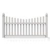 GreatBackyardz Fence Panels Greatbackyardz 4 ft. x 8 ft. White Vinyl Traditional Scallop Dog Ear Picket Fence Panel Kit