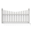 GreatBackyardz Fence Panels Greatbackyardz 4 ft. x 8 ft. White Vinyl Traditional Scallop Spade Picket Fence Panel Kit