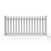 GreatBackyardz Fence Panels Greatbackyardz 4 ft. x 8 ft. White Vinyl Traditional Spade Picket Fence Panel Kit