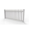 GreatBackyardz Fence Panels Greatbackyardz 4 ft. x 8 ft. White Vinyl Traditional Spade Picket Fence Panel Kit