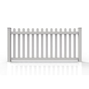 GreatBackyardz Fence Panels Greatbackyardz 4 ft. x 8 ft. White Vinyl Traditional Straight Dog Ear Picket Fence Panel Kit