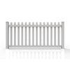 GreatBackyardz Fence Panels Greatbackyardz 4 ft. x 8 ft. White Vinyl Traditional Straight Dog Ear Picket Fence Panel Kit