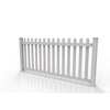 GreatBackyardz Fence Panels Greatbackyardz 4 ft. x 8 ft. White Vinyl Traditional Straight Dog Ear Picket Fence Panel Kit