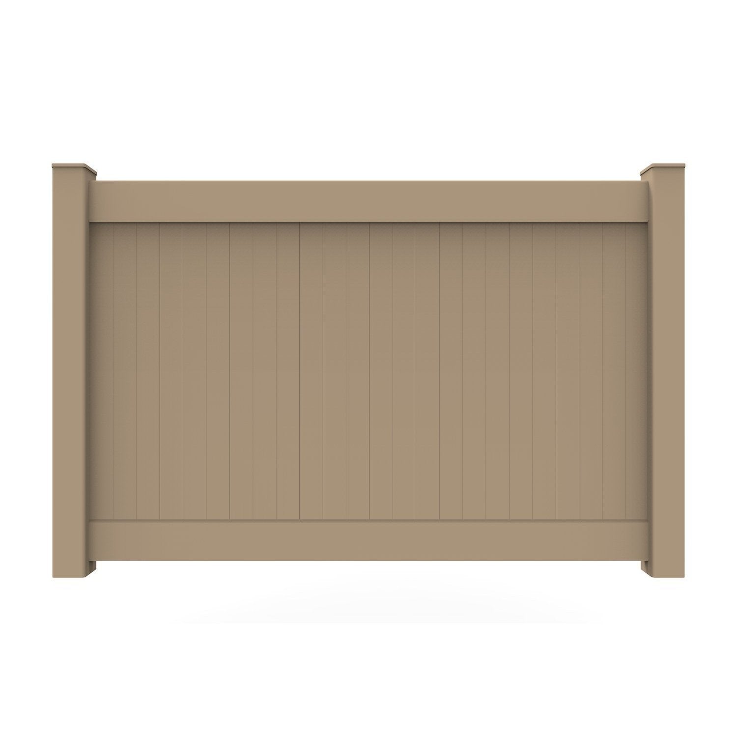 GreatBackyardz Fence Panels Greatbackyardz 5 ft. x 8 ft. Tan Vinyl Privacy 6 in. Tongue and Groove Fence Panel Kit