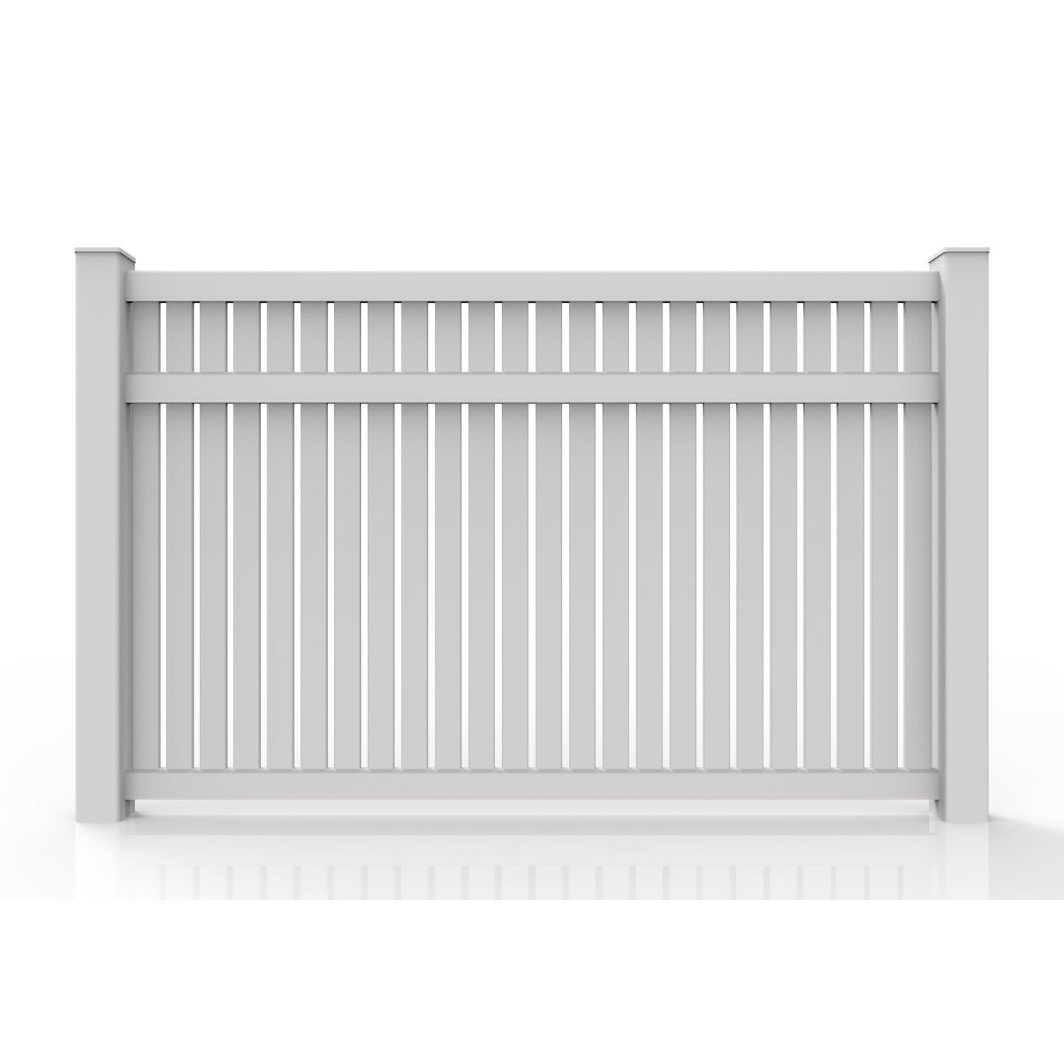 GreatBackyardz Fence Panels Greatbackyardz 5 ft. x 8 ft. White Vinyl Semi Privacy Fence Panel Kit