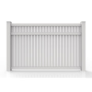 GreatBackyardz Fence Panels Greatbackyardz 5 ft. x 8 ft. White Vinyl Semi Privacy Fence Panel Kit