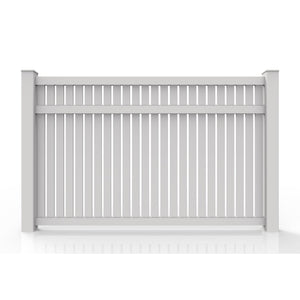 GreatBackyardz Fence Panels Greatbackyardz 5 ft. x 8 ft. White Vinyl Semi Privacy Fence Panel Kit