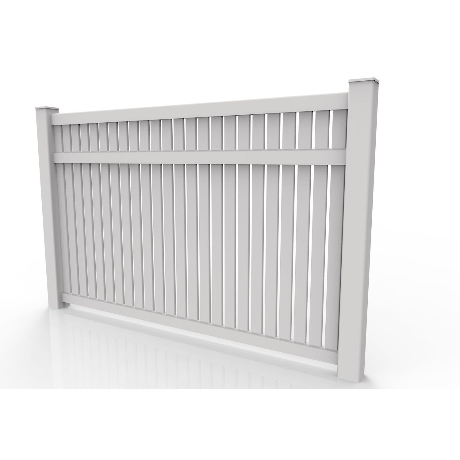 GreatBackyardz Fence Panels Greatbackyardz 5 ft. x 8 ft. White Vinyl Semi Privacy Fence Panel Kit