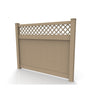 GreatBackyardz Fence Panels Greatbackyardz 6 ft. x 8 ft. Tan Vinyl Privacy with Lattice Fence Panel Kit