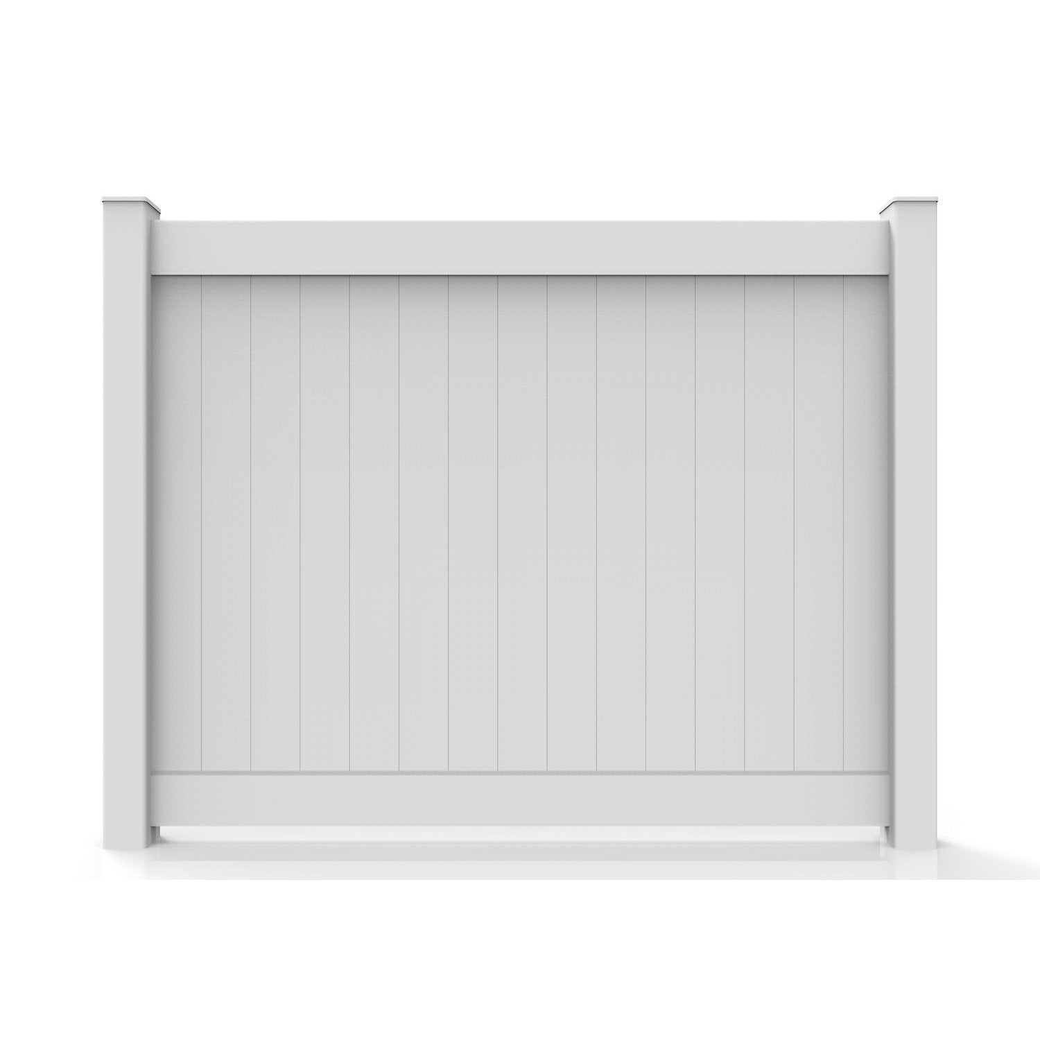GreatBackyardz Fence Panels Greatbackyardz 6 ft. x 8 ft. White Vinyl Privacy 12 in. Tongue and Groove Fence Panel Kit