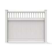 GreatBackyardz Fence Panels Greatbackyardz 6 ft. x 8 ft. White Vinyl Privacy with Accent Fence Panel Kit