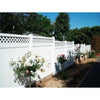 GreatBackyardz Fence Panels Greatbackyardz 6 ft. x 8 ft. White Vinyl Privacy with Lattice Fence Panel Kit