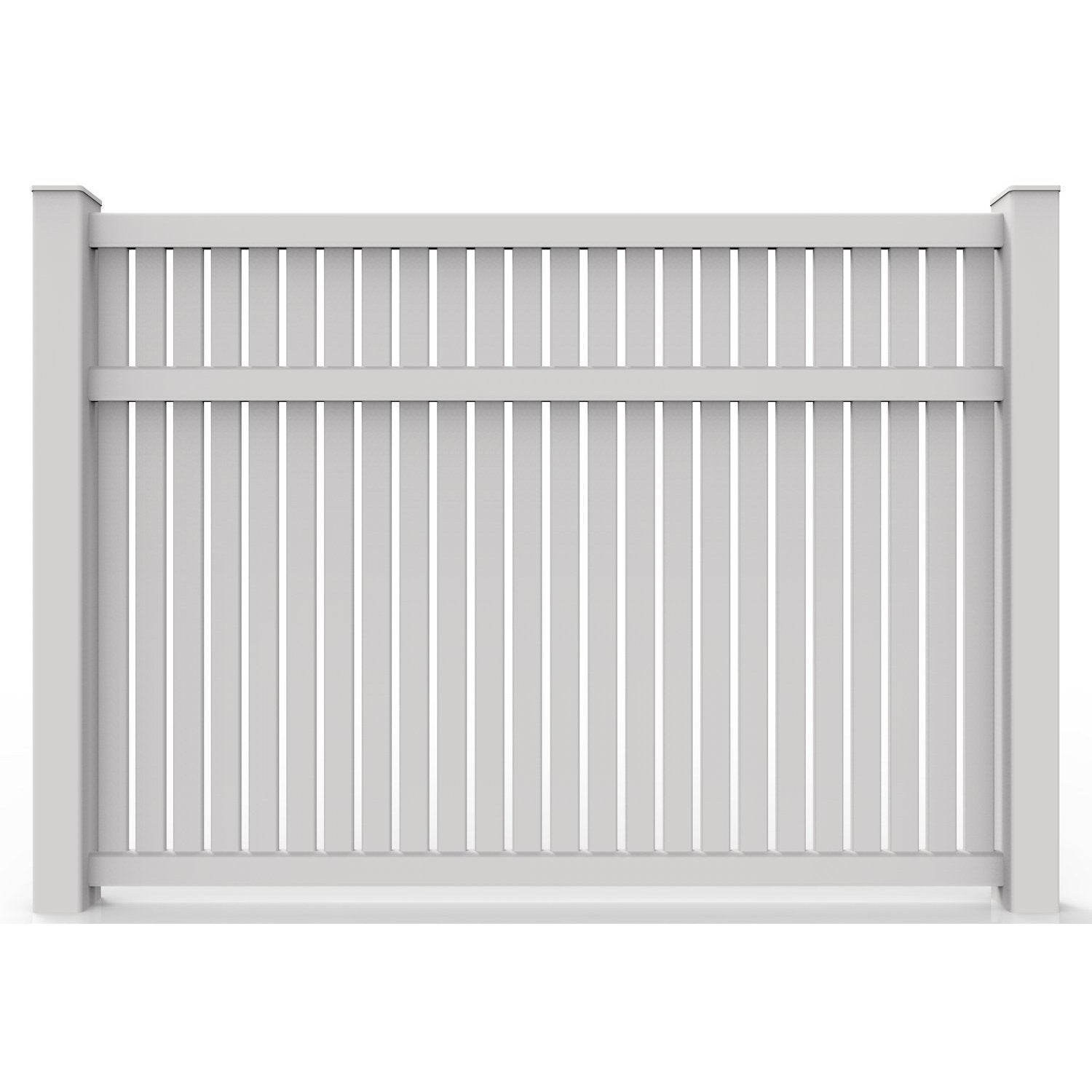 GreatBackyardz Fence Panels Greatbackyardz 6 ft. x 8 ft. White Vinyl Semi Privacy Fence Panel Kit