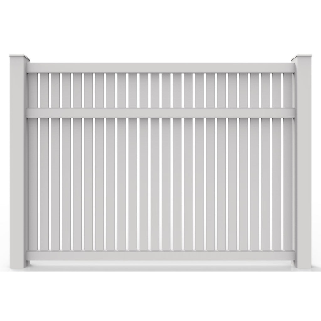 GreatBackyardz Fence Panels Greatbackyardz 6 ft. x 8 ft. White Vinyl Semi Privacy Fence Panel Kit