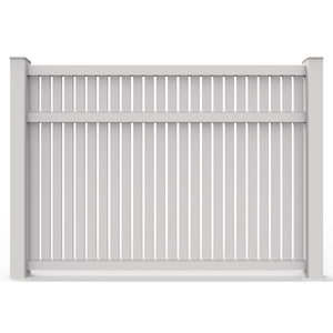 GreatBackyardz Fence Panels Greatbackyardz 6 ft. x 8 ft. White Vinyl Semi Privacy Fence Panel Kit