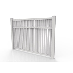 GreatBackyardz Fence Panels Greatbackyardz 6 ft. x 8 ft. White Vinyl Semi Privacy Fence Panel Kit
